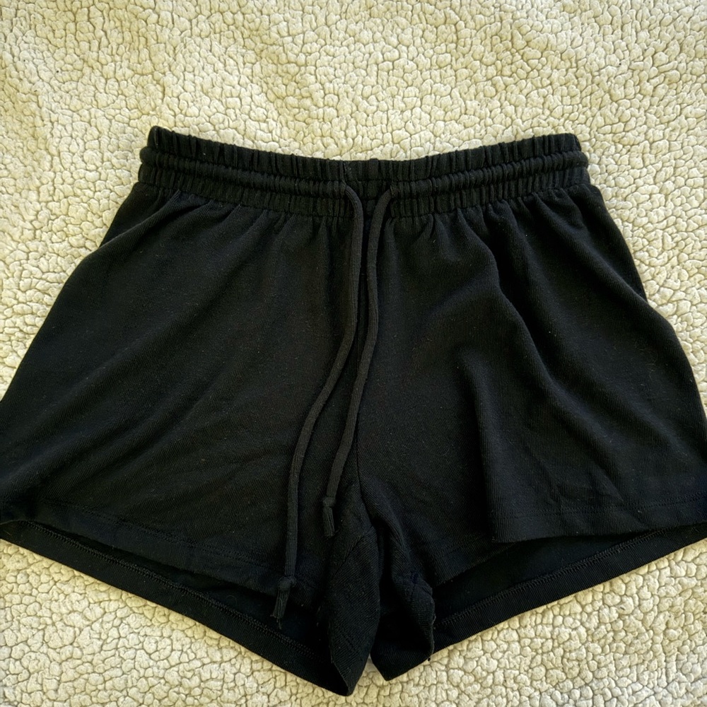Wilfred Black Athletic Shorts with Elastic Waistband